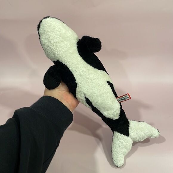 Douglas Cuddle Toys Killer Whale 13” long Black & White Good Used Condition - Picture 6 of 7